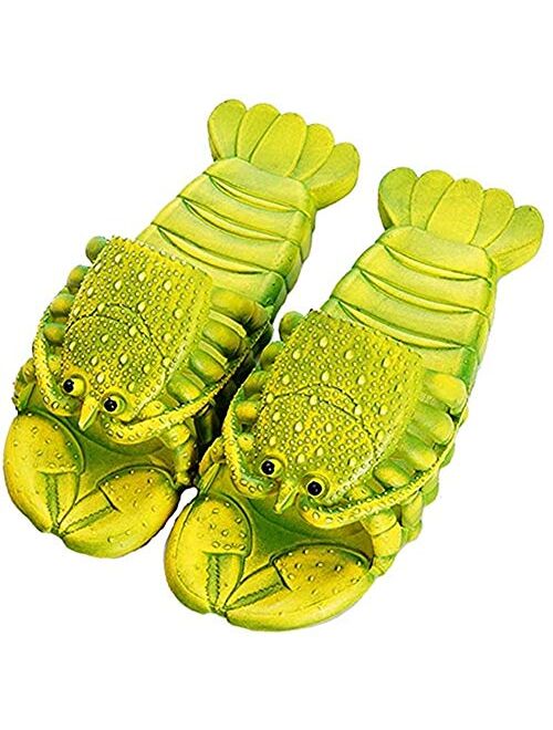 Lobster Slippers Summer Funny Animal Flip Flops Kids Cute Beach Shoes Women Soft Creative Shower Sandals Men Casual Waterproof Slides