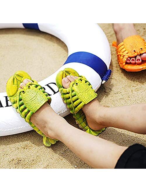 Lobster Slippers Summer Funny Animal Flip Flops Kids Cute Beach Shoes Women Soft Creative Shower Sandals Men Casual Waterproof Slides