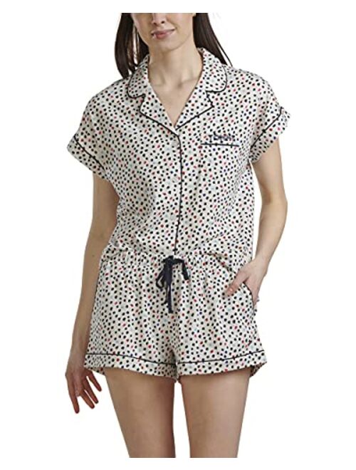 Tommy Hilfiger Women's Sleeve Top and Short Classic Pajama Set Pj