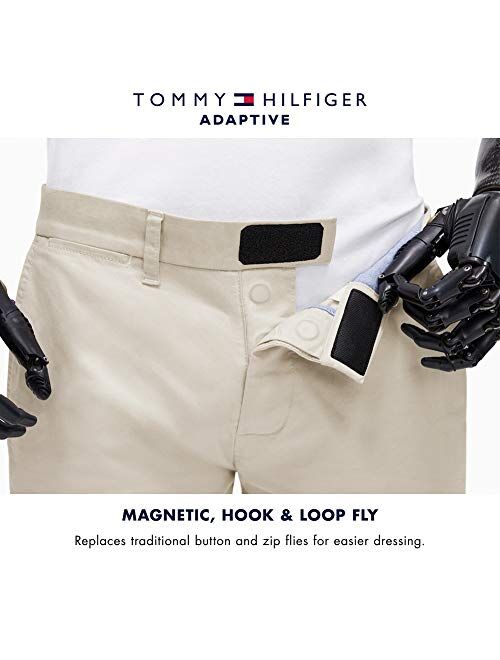 Tommy Hilfiger Women's Adaptive Stretch Shorts with Velcro Brand Closure and Magnetic Fly