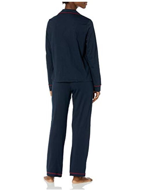 Tommy Hilfiger Women's Notch Collar Long Sleeve and Pant Set