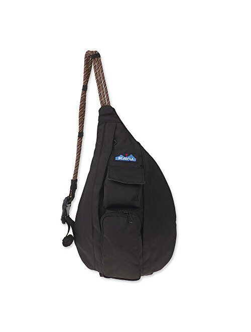 KAVU Mini Rope Sling Bag Polyester Crossbody Backpack - Purple Ikat