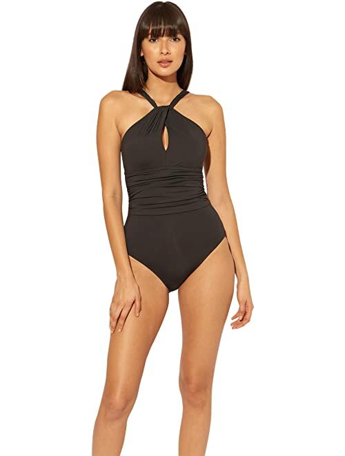 Bleu Rod Beattie Urban Goddess High Neck One-Piece with Keyhole and Removable Cups