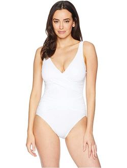Pearl Wrap-Front One-Piece Swimsuit