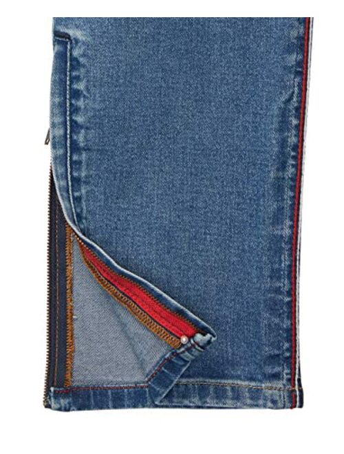 Tommy Hilfiger Women's Adaptive Straight Fit Jean with Velcro Brand Closure and Magnetic Fly