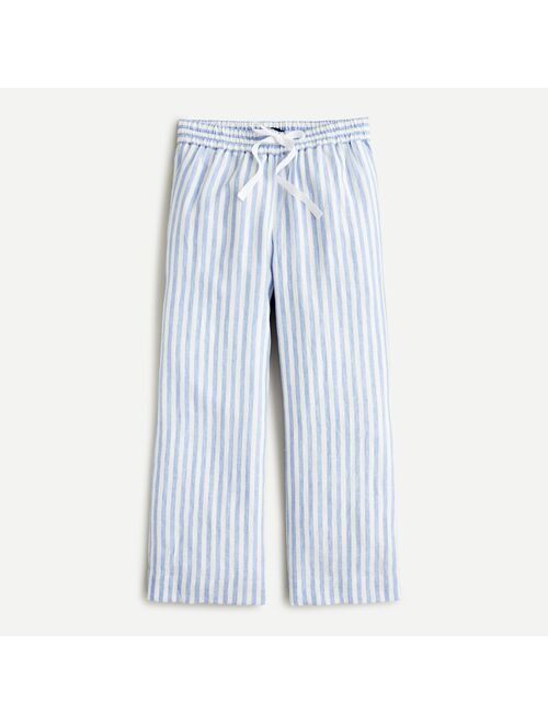 Wide-leg linen pant in stripe