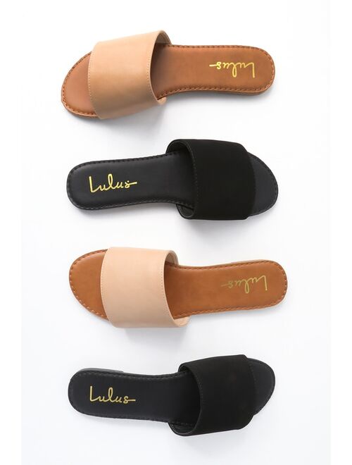 Lulus Addison Natural Slide Sandals