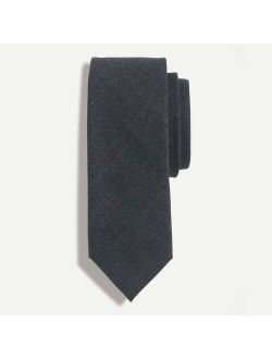 American wool tie in charcoal