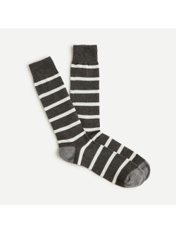 Naval-striped socks