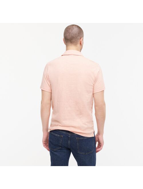 J.Crew Garment-dyed slub cotton polo shirt