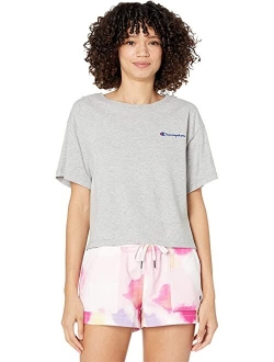 Cropped Tee - Left Chest Script