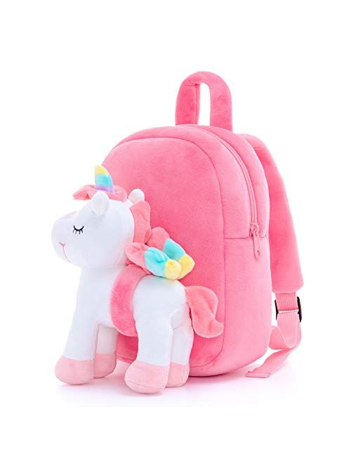Lazada Unicorn Kids backpack with Plush Girl Toys White 11 Inches Age 3+