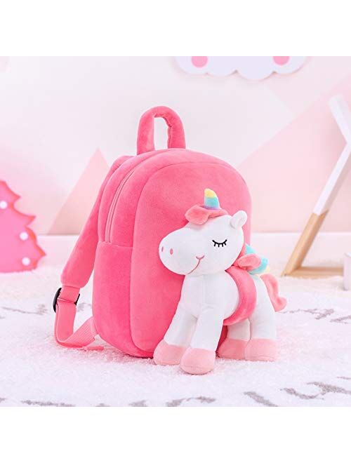 Lazada Unicorn Kids backpack with Plush Girl Toys White 11 Inches Age 3+