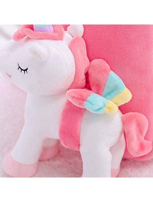 Lazada Unicorn Kids backpack with Plush Girl Toys White 11 Inches Age 3+