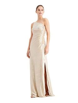 Women's One Shoulder Ruched Gown
