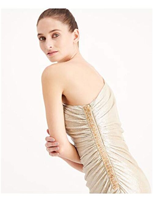 Calvin Klein Women's One Shoulder Ruched Gown