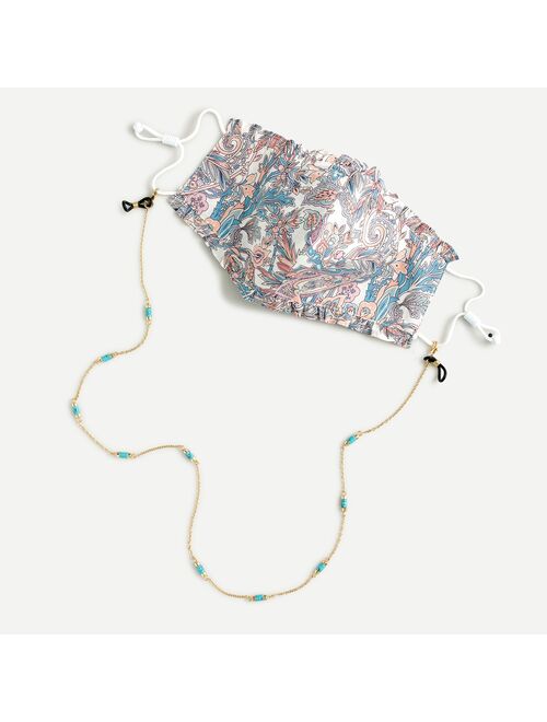 J.Crew Gold sunglasses chain with turquoise beads