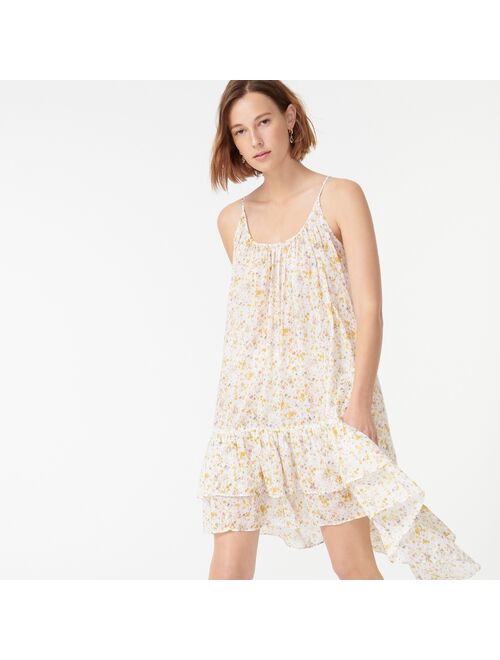J.Crew Tiered cotton voile beach dress in soft posies