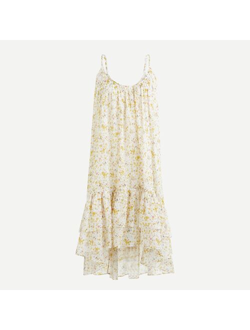 J.Crew Tiered cotton voile beach dress in soft posies