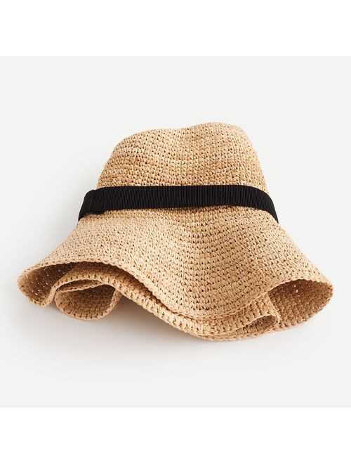 J.Crew Wide-brim packable straw hat