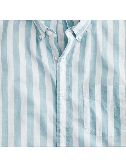 J.Crew Short-sleeve slub cotton shirt in stripe