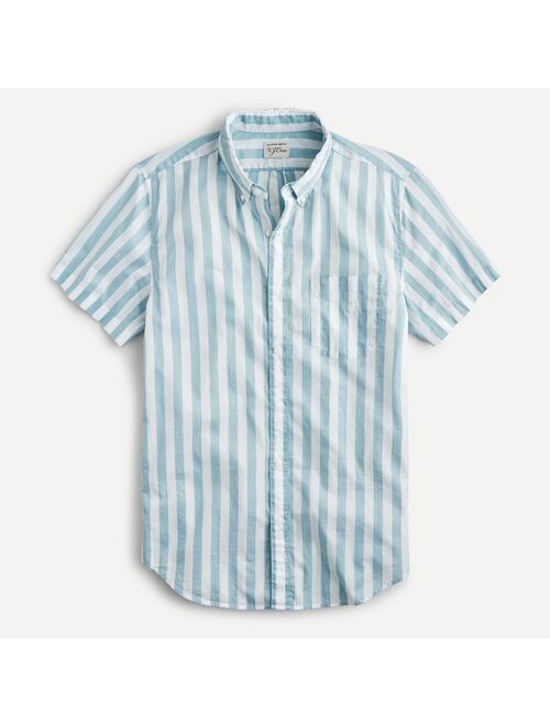 J.Crew Short-sleeve slub cotton shirt in stripe