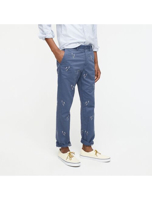 J.Crew 770™ Straight-fit Broken-in chino pant in embroidered divers