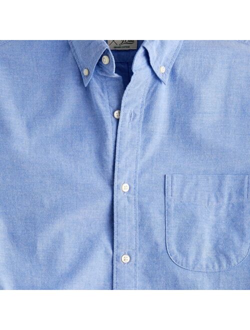 J.Crew Short-sleeve Broken-in organic cotton oxford shirt