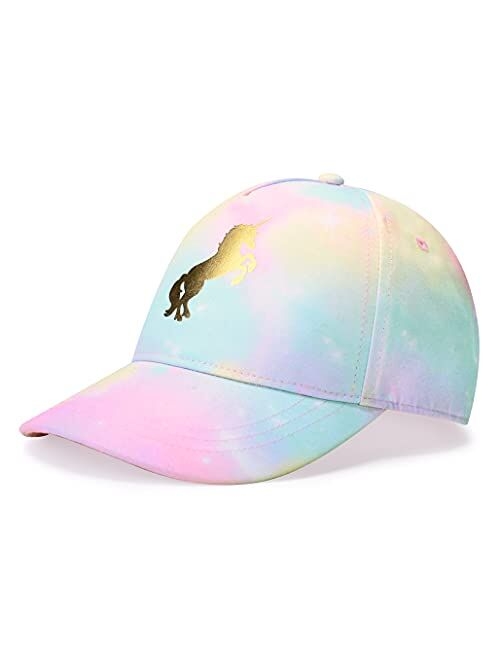 accsa Kids Trucker Hat Girls Baseball Cap Youth Cute Unicorn Toddler Adjustable Snapback Cap for Summer Sports Travel Hiking Hat