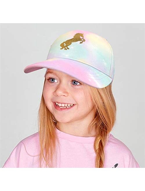 accsa Kids Trucker Hat Girls Baseball Cap Youth Cute Unicorn Toddler Adjustable Snapback Cap for Summer Sports Travel Hiking Hat