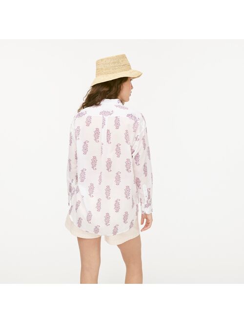 J.Crew Relaxed-fit cotton voile shirt in budding branch print