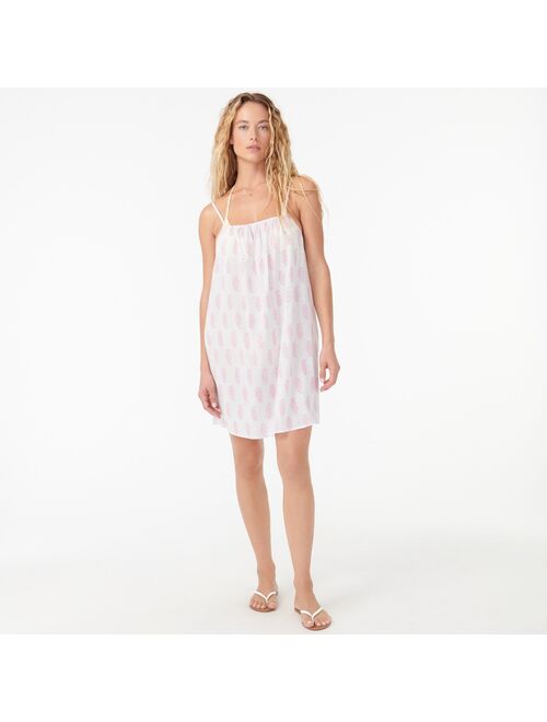 J.Crew Tie-back cotton voile cover-up in budding branch print