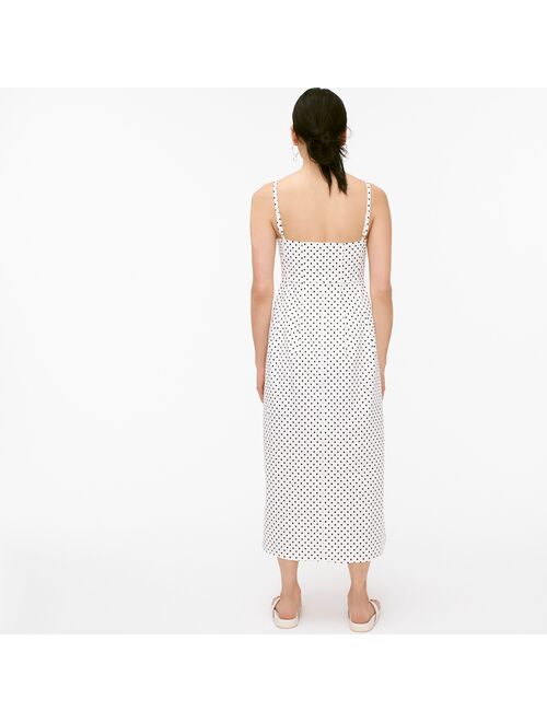 J.Crew Button-front dress in painted dot