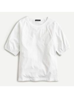 Women Solid Puff-sleeve T-shirt