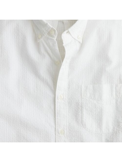 Short-sleeve seersucker shirt in stripe