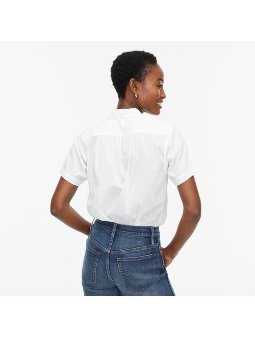 J.Crew Classic-fit short-sleeve lightweight cotton poplin shirt