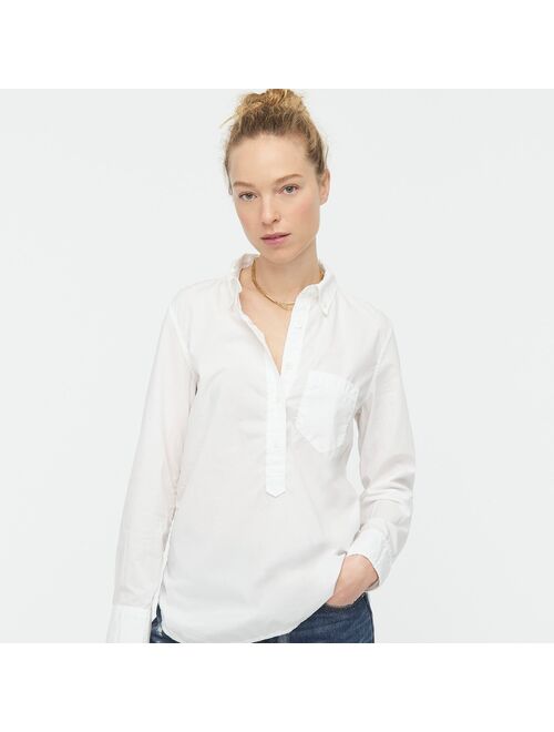J.Crew Classic-fit washed cotton poplin popover