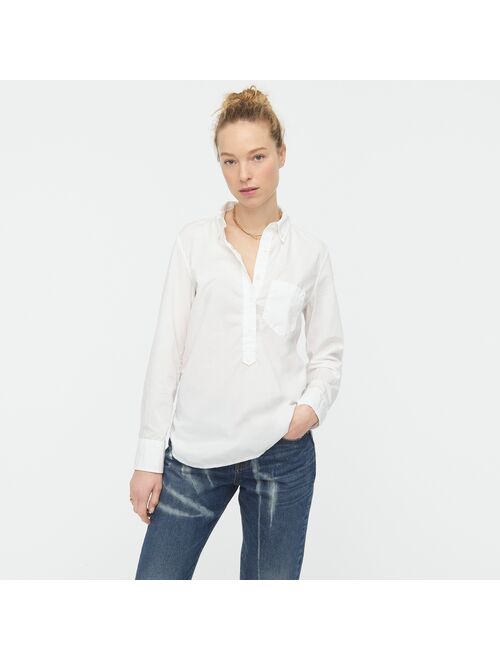J.Crew Classic-fit washed cotton poplin popover