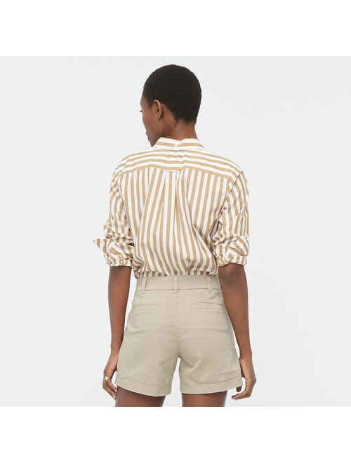 J.Crew Classic-fit washed cotton poplin shirt in stripe