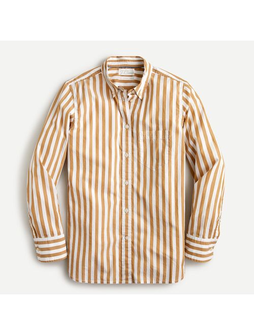 J.Crew Classic-fit washed cotton poplin shirt in stripe