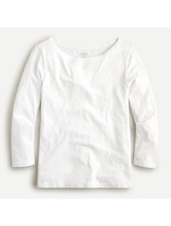 Painter slub cotton boatneck T-shirt
