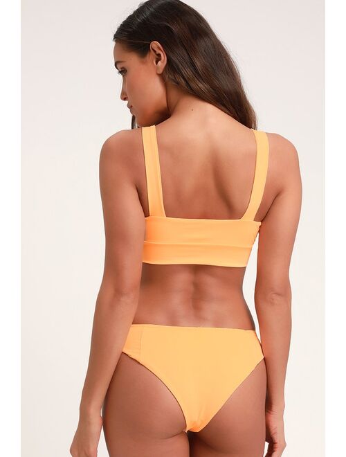 Lulus Ronson Neon Peach Cheeky Bikini Bottom