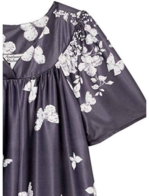 AmeriMark Women’s Lounger House Dress - Short Sleeve Patio Dress w/ Side Pockets