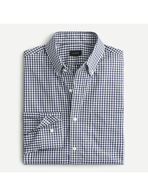 J.Crew Bowery wrinkle-free stretch cotton shirt in gingham
