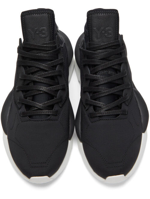 Y-3 Black Kaiwa Lace Up Sneakers