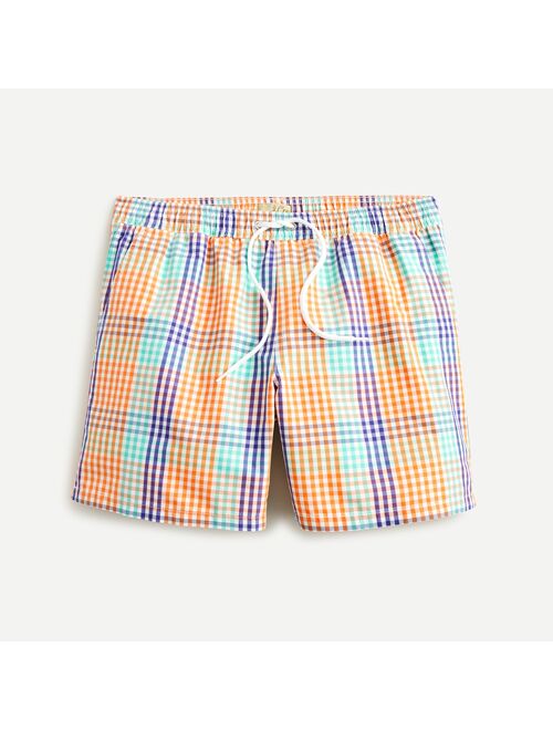 J.Crew 6" swim trunk in yarn-dyed plaid