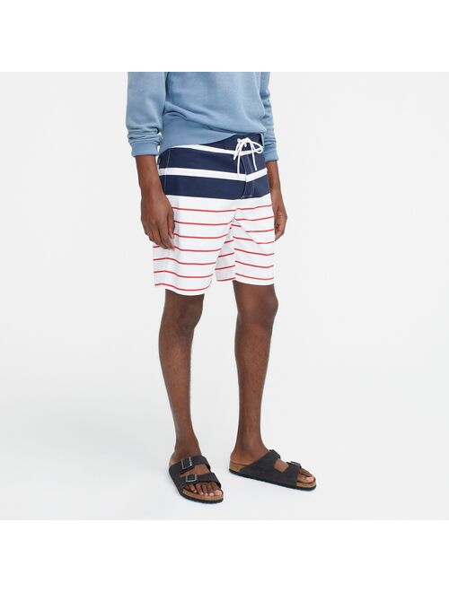 J.Crew 9" stretch board short in stripe
