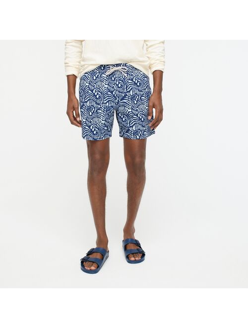 J.Crew 6" stretch swim trunk in batik print