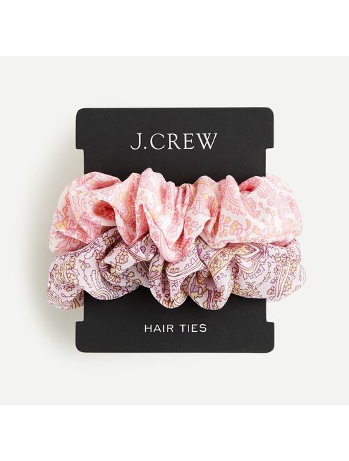 J.Crew Printed wide scrunchie two-pack