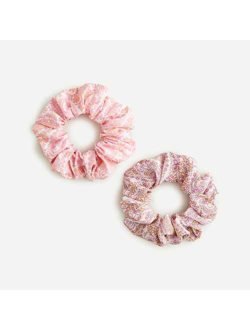 J.Crew Printed wide scrunchie two-pack